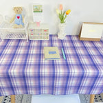 nappe rectangulaire carreaux bleu clair rose moderne polyester maison mariage fête