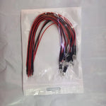 diodes led rouges noires transparentes 5mm 3mm câbles pack 10 pièces