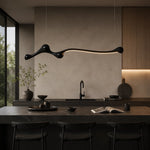 lampe suspendue bois naturel moderne marron foncé suspension minimaliste éclairage salon chambre