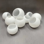 abat jour boule verre blanc moderne opacité anneaux e26 e27 10cm 12cm 14cm 15cm
