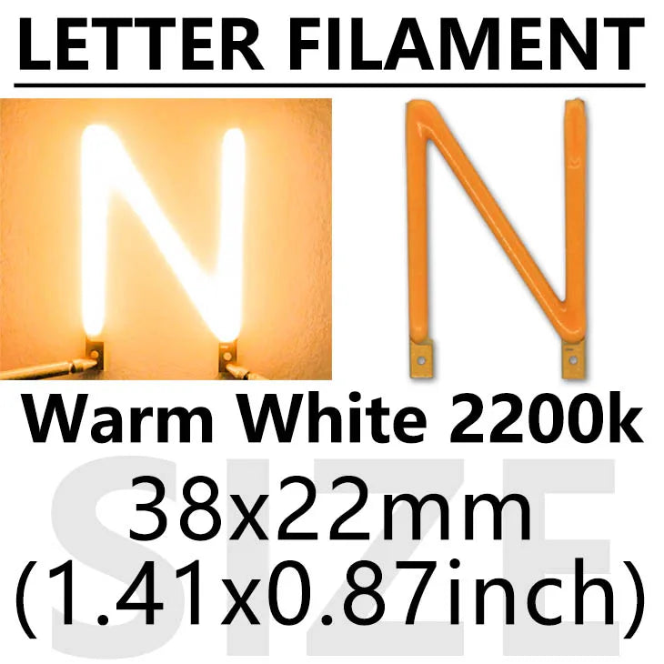 lettres lumineuses orange modernes minimalistes décoration noël fêtes 2200k LED warm white
