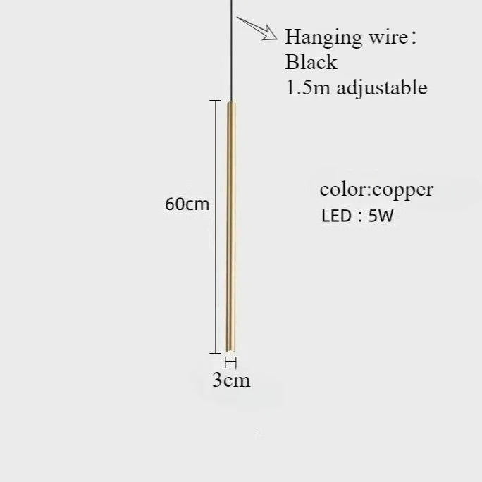 lampe suspendue minimaliste noir doré salon chambre lumière moderne