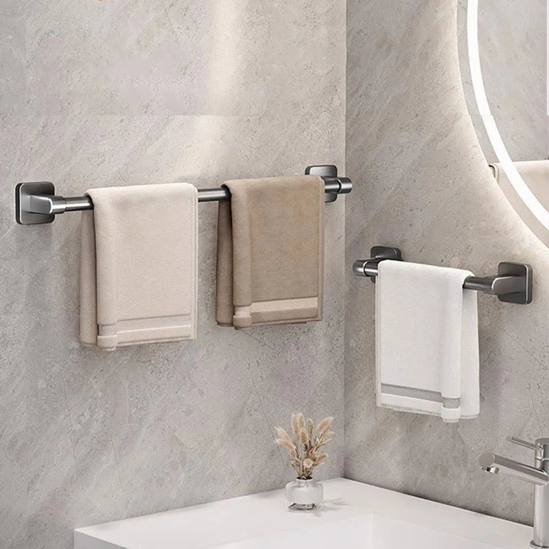 porte serviettes adhésifs muraux modernes argenté blanc gris minimaliste sans percer 30cm 40cm