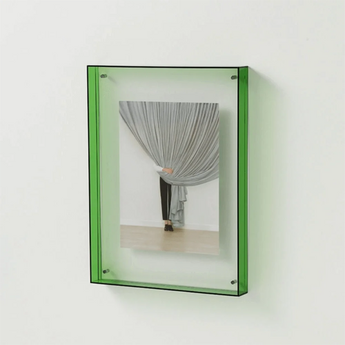 cadre photo carré acrylique transparent moderne suspension murale décoration intérieure