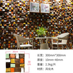 panneau décoratif bois vieilli marron clair moderne rustique 30x30cm marquages taches naturels mur table