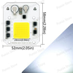 ampoule led cob 50w 3000k 4000k 6500k blanc orange jaune vert bleu rouge circuits