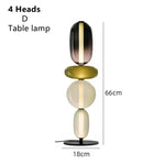 lampe sol led moderne sphères colorées semi transparentes blanc rouge vert noir marron scandinave