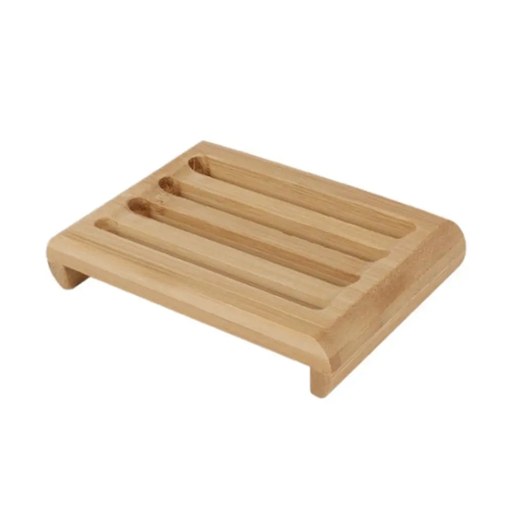support savon bois bambou rayures horizontales moderne salle bain portable naturel minimaliste