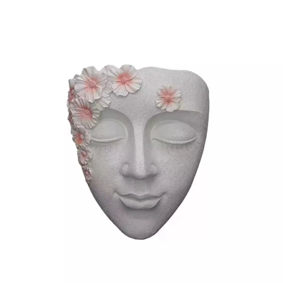 pot fleurs visage féminin résine décoratif art antique feuilles vertes plantes grimpantes fleurs artificiellesextérieur