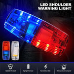 lampe signalisation led rouge bleu rechargeable pince torche épaule sécurité moderne