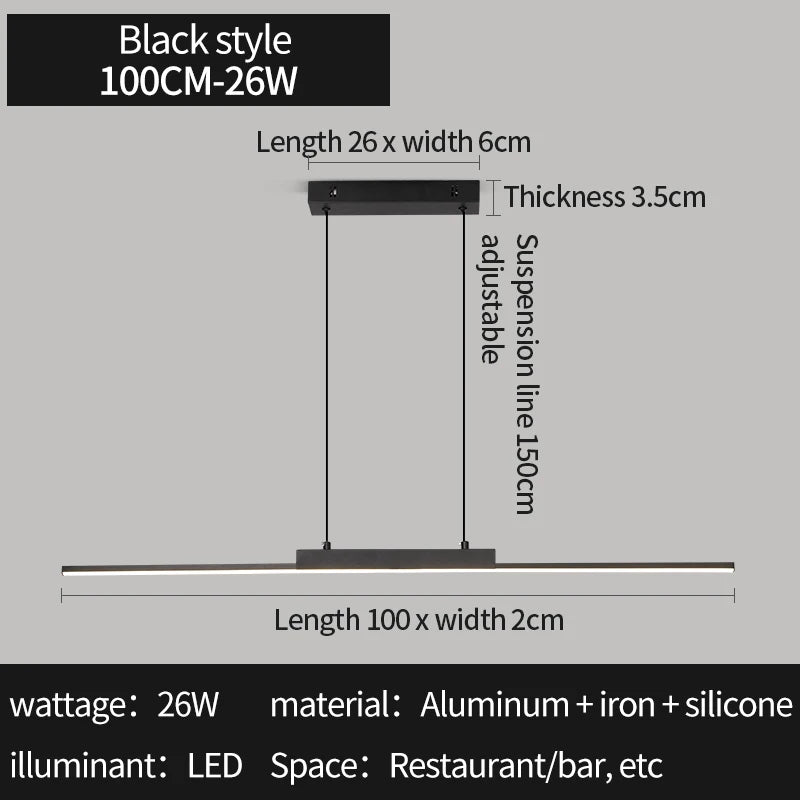 lampe suspendue moderne minimaliste noir câbles blanc salon chambre étude hall