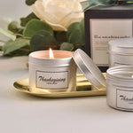 boîtes rondes métal or noir argent contemporaines rangement cosmétiques skincare organiser travel tins cream