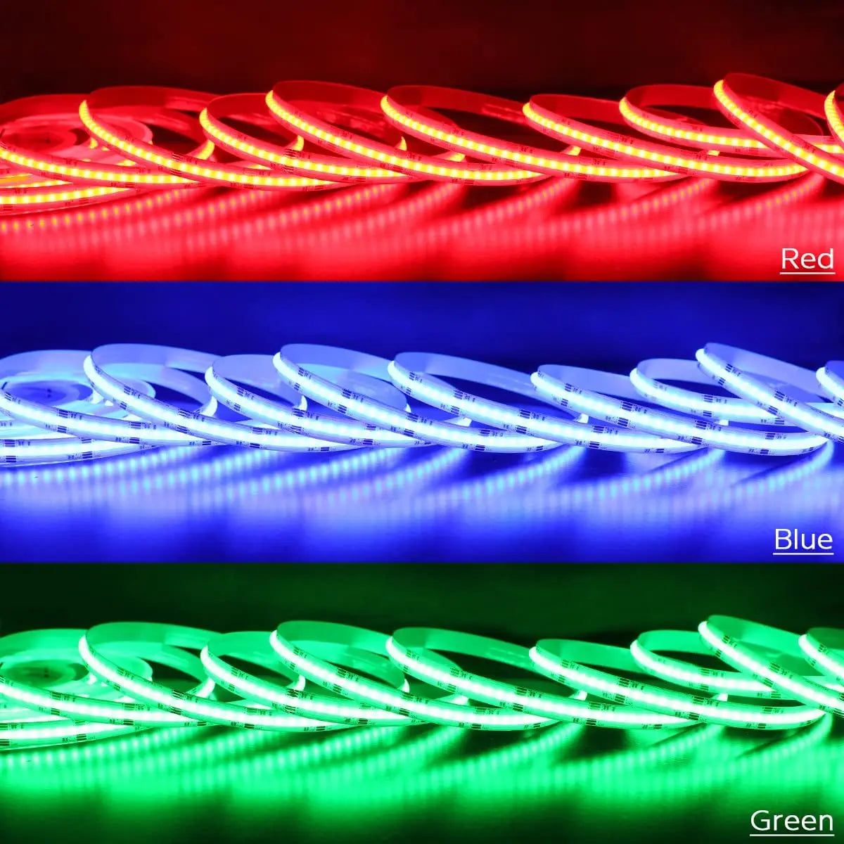 ruban led flexible 840leds rgb cct 24v 50000h adhésif moderne blanc rouge bleu vert