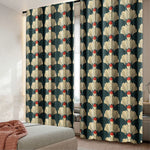 rideaux art deco motifs plumes vert foncé beige rouge opaques 100 polyester pièces