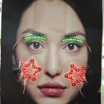 décorations faciales lumineuses étoiles coeurs transparentes modernes fêtes anniversaires mariages