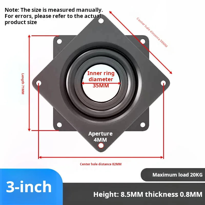 support rotatif universel noir mat moderne pouces thép không nhiễm từ