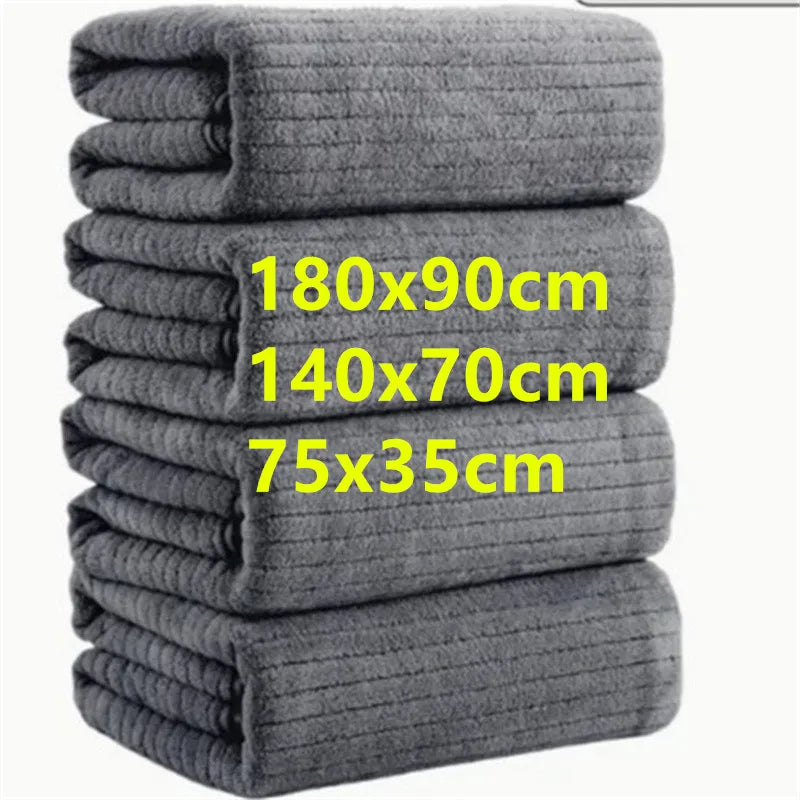 serviette bain rapide rayées moderne gris rose absorbante grande taille lavable machine