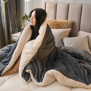Housse de couette polaire double face chaude pour lit Queen - Couverture d'hiver confortable