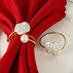 porte serviettes décoratifs rose or blanc imitation ajustables table événementnels élégants