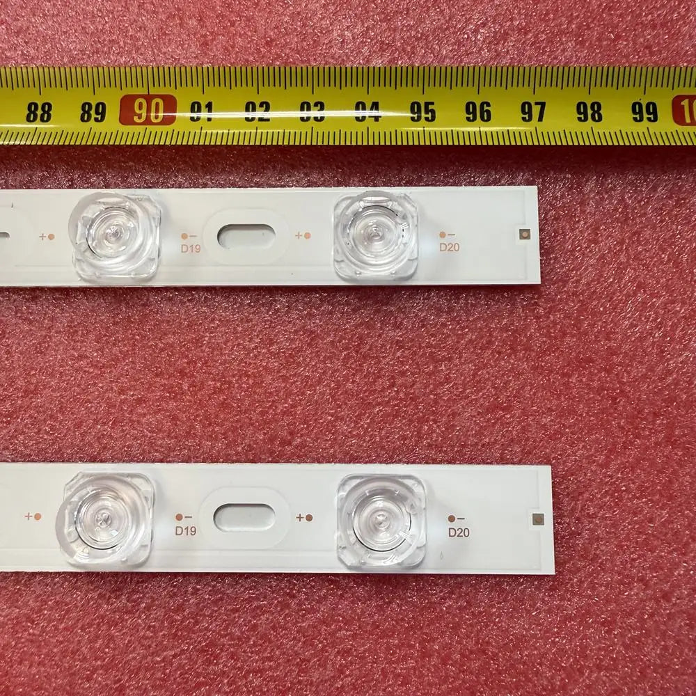 ruban led blanc transparent moderne connecteur 90mm 10led 20led contrôle bouton poussoir