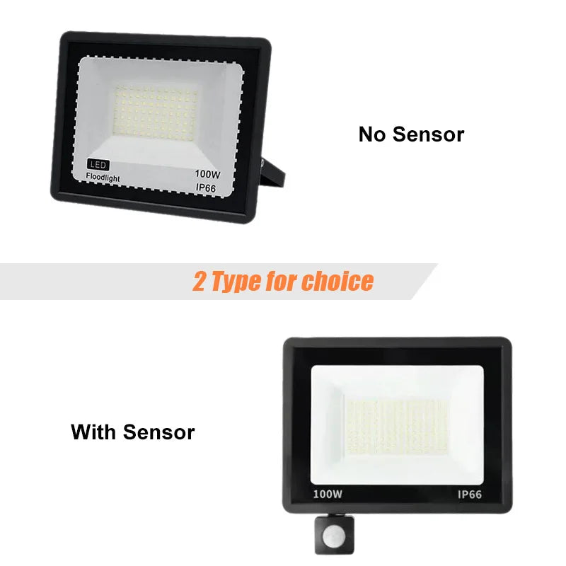 projecteur led extérieur ip66 moderne noir sans capteur sensoriel mur étanche flux lumineux faible