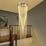 lustre moderne verre chrome plié blanc doré semi encastrée lumière led 6000k 3000k