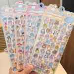sticker kawaii animaux mignons multicolores adhésifs décoration journaux téléphone loisirs créatifs