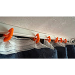 crochets rideau orange modernes rideaux camping cars caravanes pack 6pcs