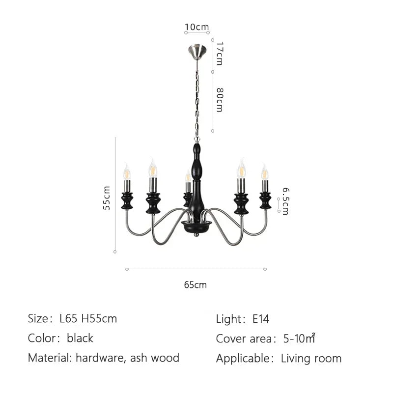 lustre salon doré bois classique têtes sans ombre éclairage hall chambre