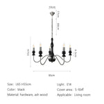 lustre salon doré bois classique têtes sans ombre éclairage hall chambre