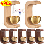 décoration intérieure boules sonores aimantées or bois modernes minimalistes suspension chambre entrée
