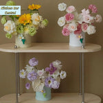 boîtes rondes fleurs rose blanc moderne opaques occasion fête decoration