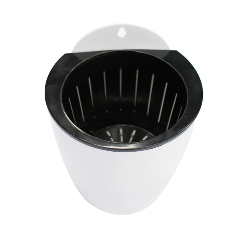 pots plantes modernes blancs noirs grille drainage mur hydroponique