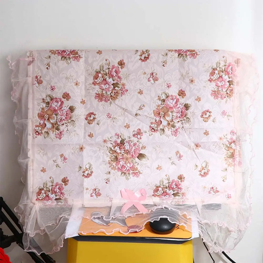 couverture table fleur rose vintage romantique tissu dentelle bordure ruban roseclair maison pastorale