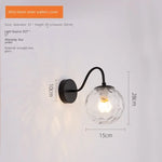 lampe murale moderne appliquée verre noir doré brillante chambre entrée fixée minimaliste lumière led