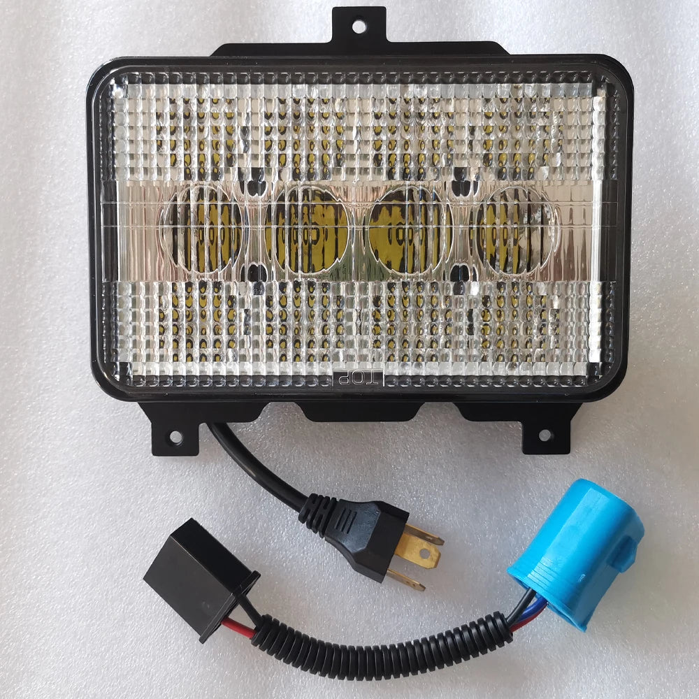 lampe frontale led tracteur noir moderno eyelets 60w ip67 12v 24v haute basse luminosité