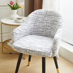 housse fauteuil moderne imprimé feuilles couleur gris orange vert élasthanne polyester amovible lavable