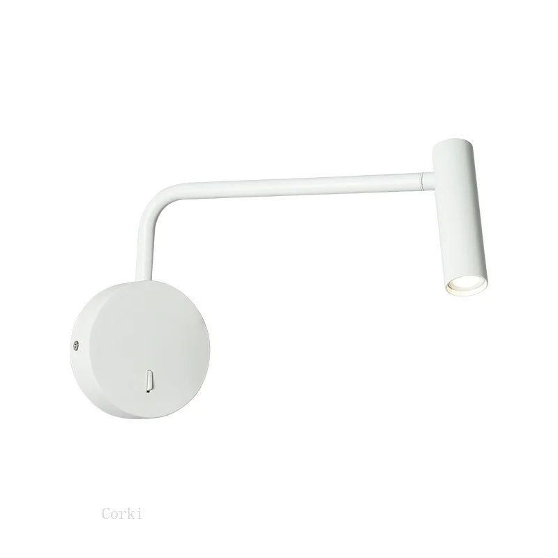 lampe murale moderne or blanc noir minimaliste interrupteur mural articulée éclairage chambre entrée