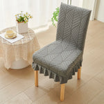 Housse chaise classique rayées adhésive vert clair foncé gris beige orange