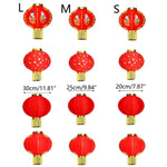 lanterne traditionnelle rouge dorée motifs chinois franges anneaux métalliques nouvelle année chinois decoration festive