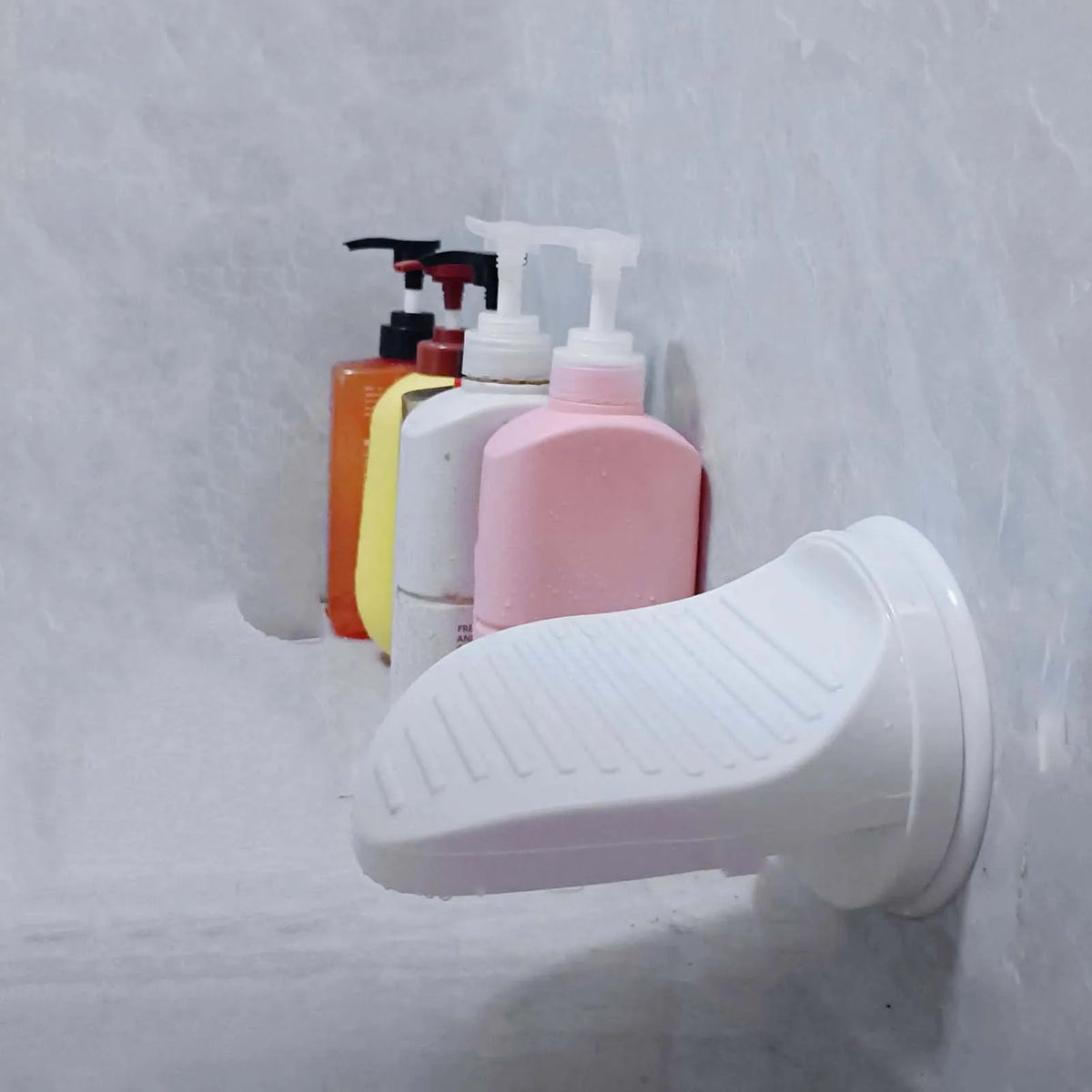 tapis bain anti dérapant support pieds salle bain sécurité texturé ventouse blanc rose jaune