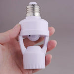 adaptateur prise e27 detecteur mouvement pir blanc moderne pratique led 30w interrupteur auto