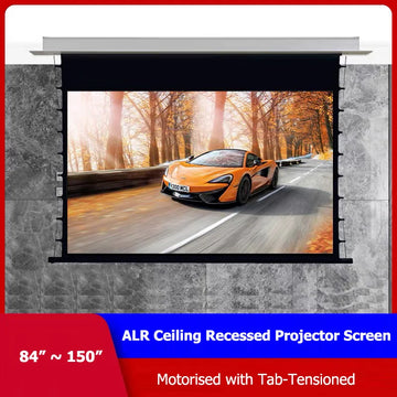 écran projection motorisé prisme alr ust blanc mat moderne 84 150 inches