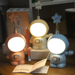 lampe astronaute enfantine rotative étoile tête translucide spatial crayon recharge usb
