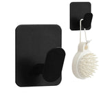 crochet adhésif acier inoxydable noir argenté moderne minimaliste salle bain