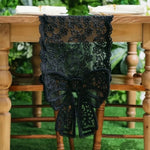 nappe dentelle fleur transparent romantique nœud décoratif table mariage fête saint valentin nouvel an