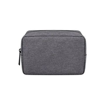 Sac main moderne toile gris clair zip compartiments internes taille 16 23 cm