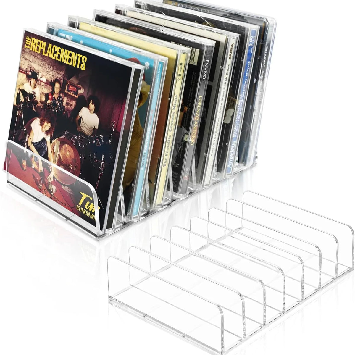 support disques cd transparent moderne rangement disques cds sans tracas usage multiple plastique minimaliste