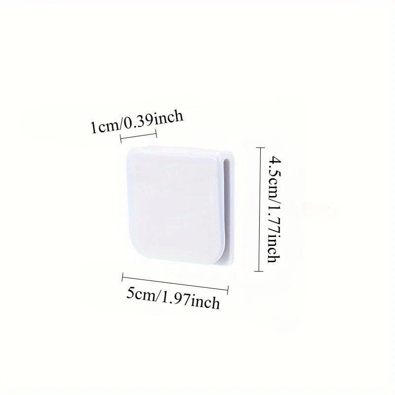 supports rideau adhésifs blancs rectangles noirs moderne éclaboussures salle bain douche fixations transparents