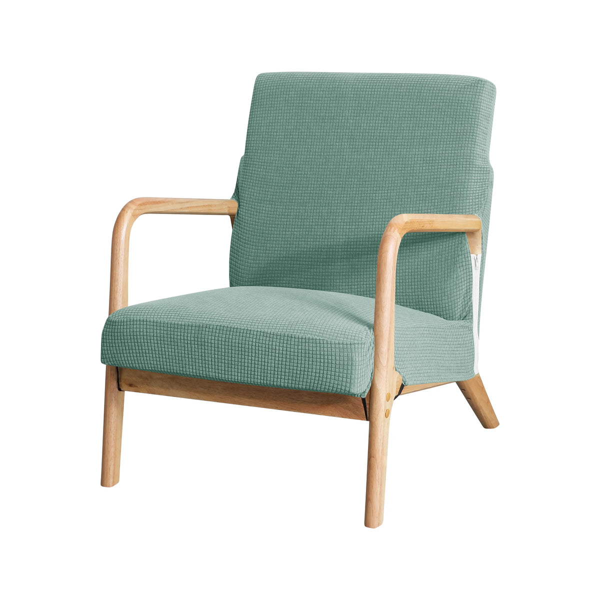 housses fauteuil moderne gris carreaux stretch résistante eau fermeture éclair décoration maison simple